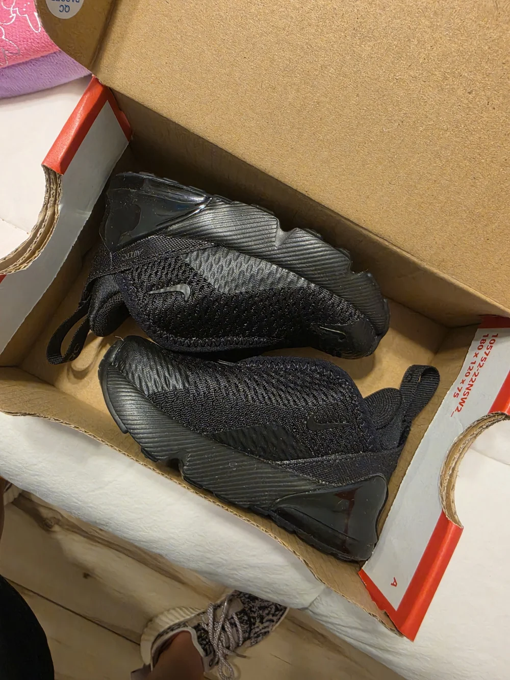 Nike Kids' All-Black Lightweight Athletic Shoes
